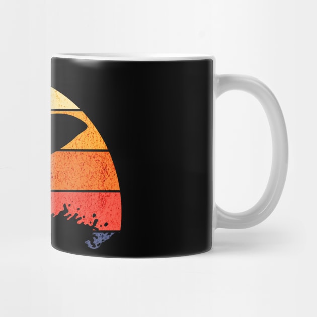 Retro Sunset Humpback Whale Breaching by HolidayBug